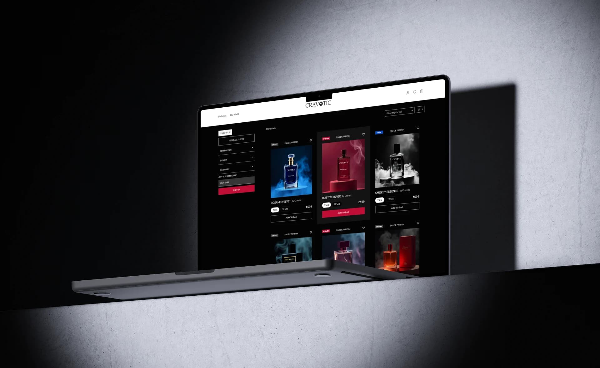 cravotic website design example