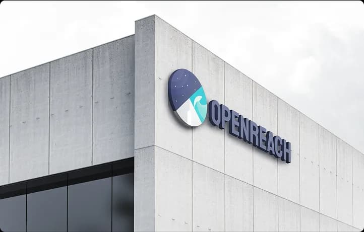 Open Reach Brand Image on Building
